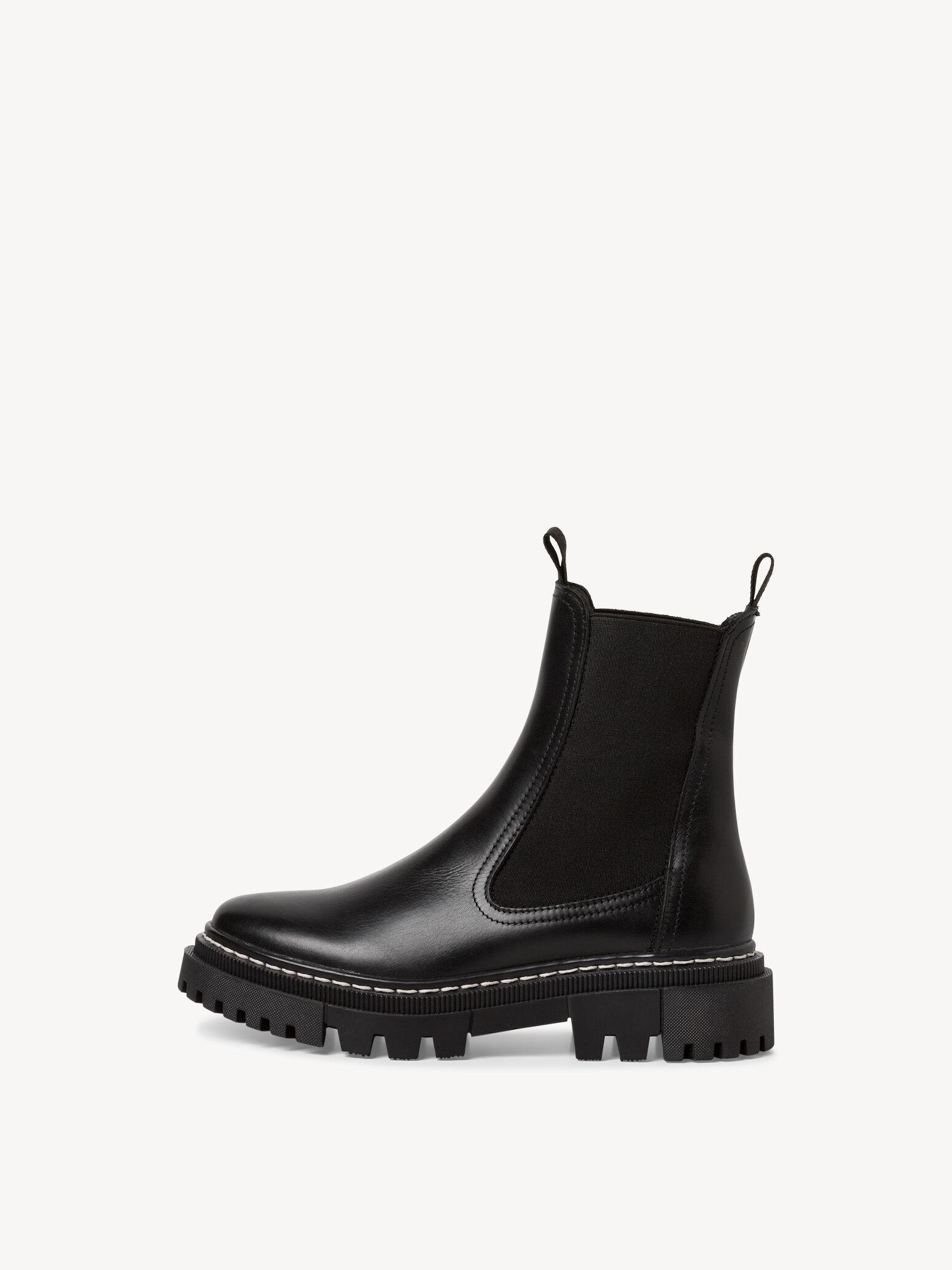 Bottine Chelsea en cuir - noir