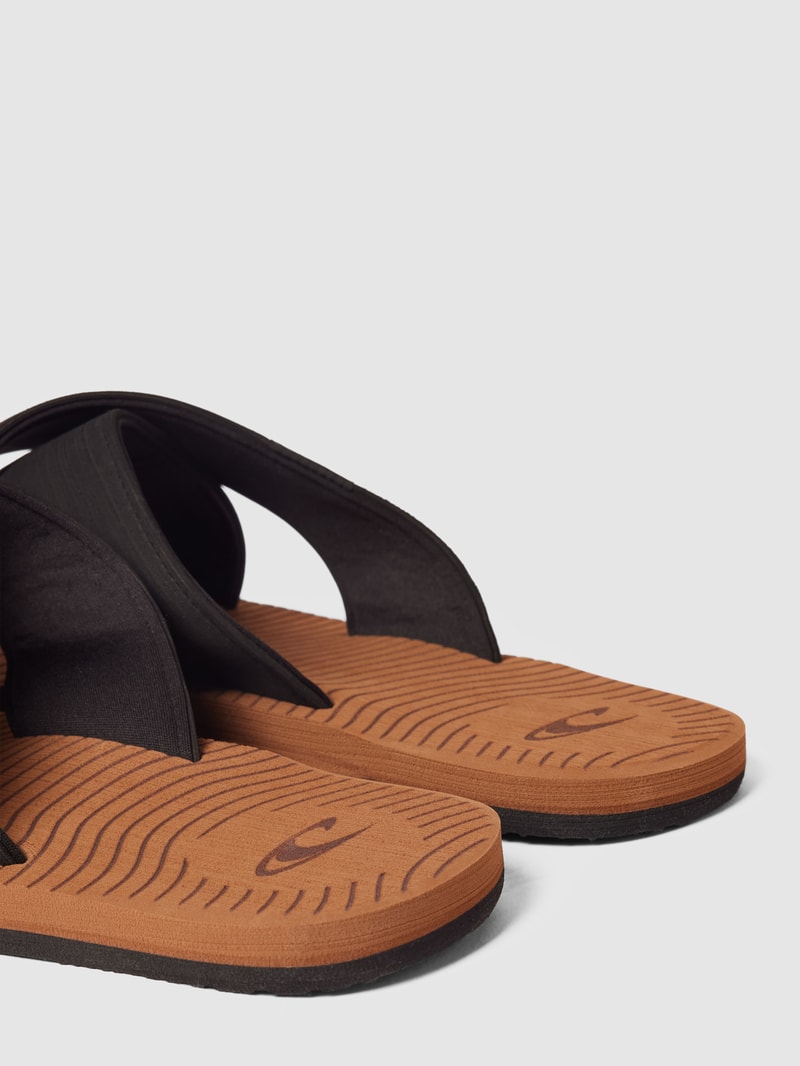 Slides mit Label-Details Modell 'KOOSH' in haselnuss braun