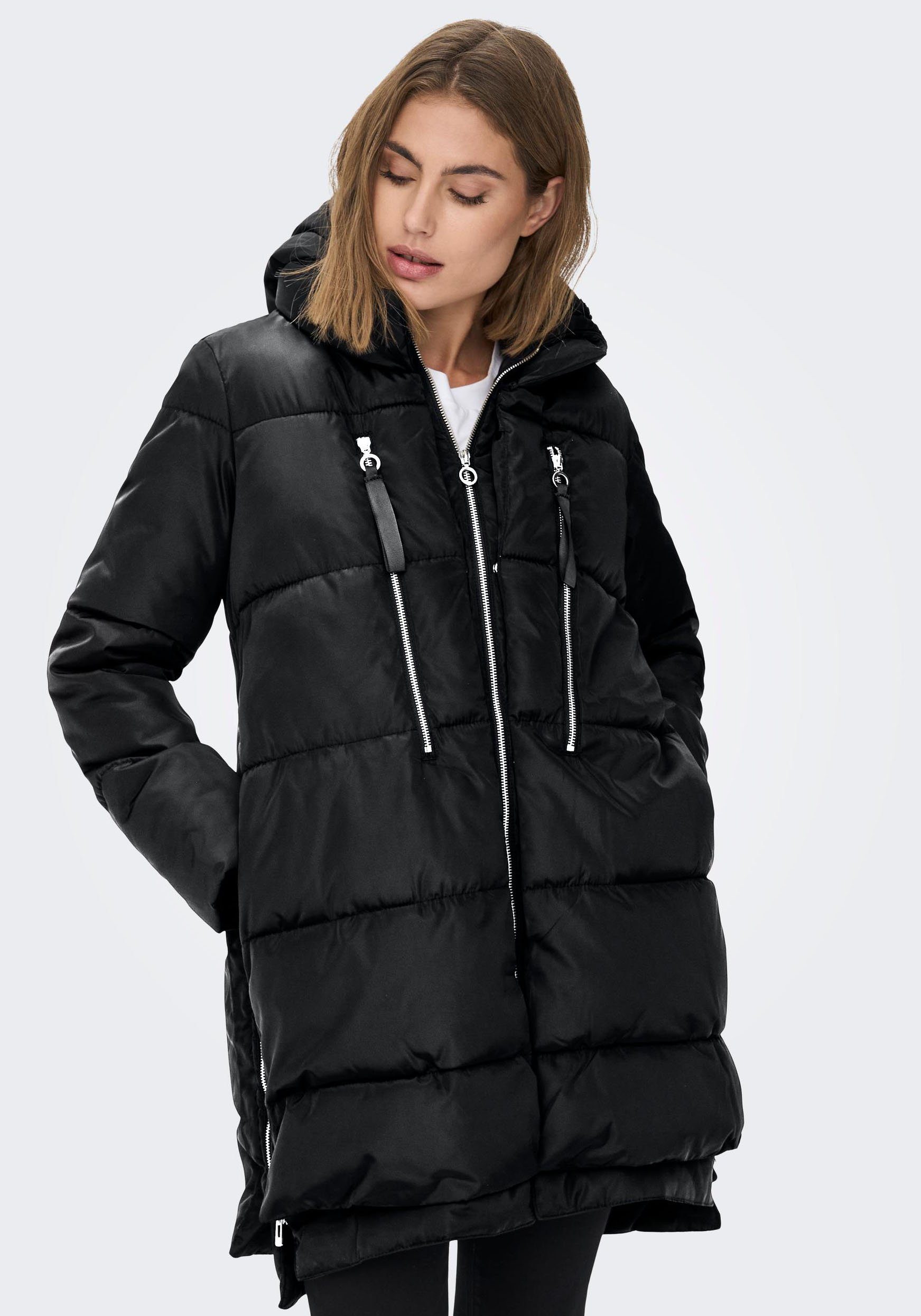 ONLY Steppmantel ONLNORA LONG PUFFER COAT mit Kapuze