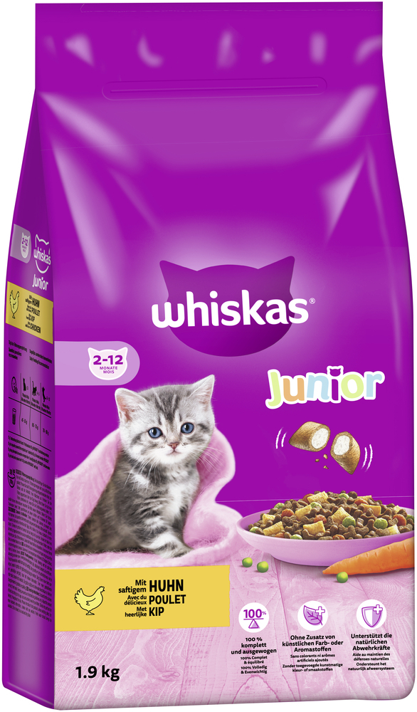 Whiskas Trockenfutter Whiskas Junior Huhn 1,9 kg