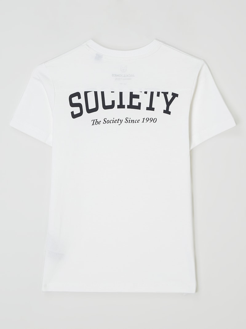 T-Shirt aus Baumwolle Modell 'Mash' in weiß