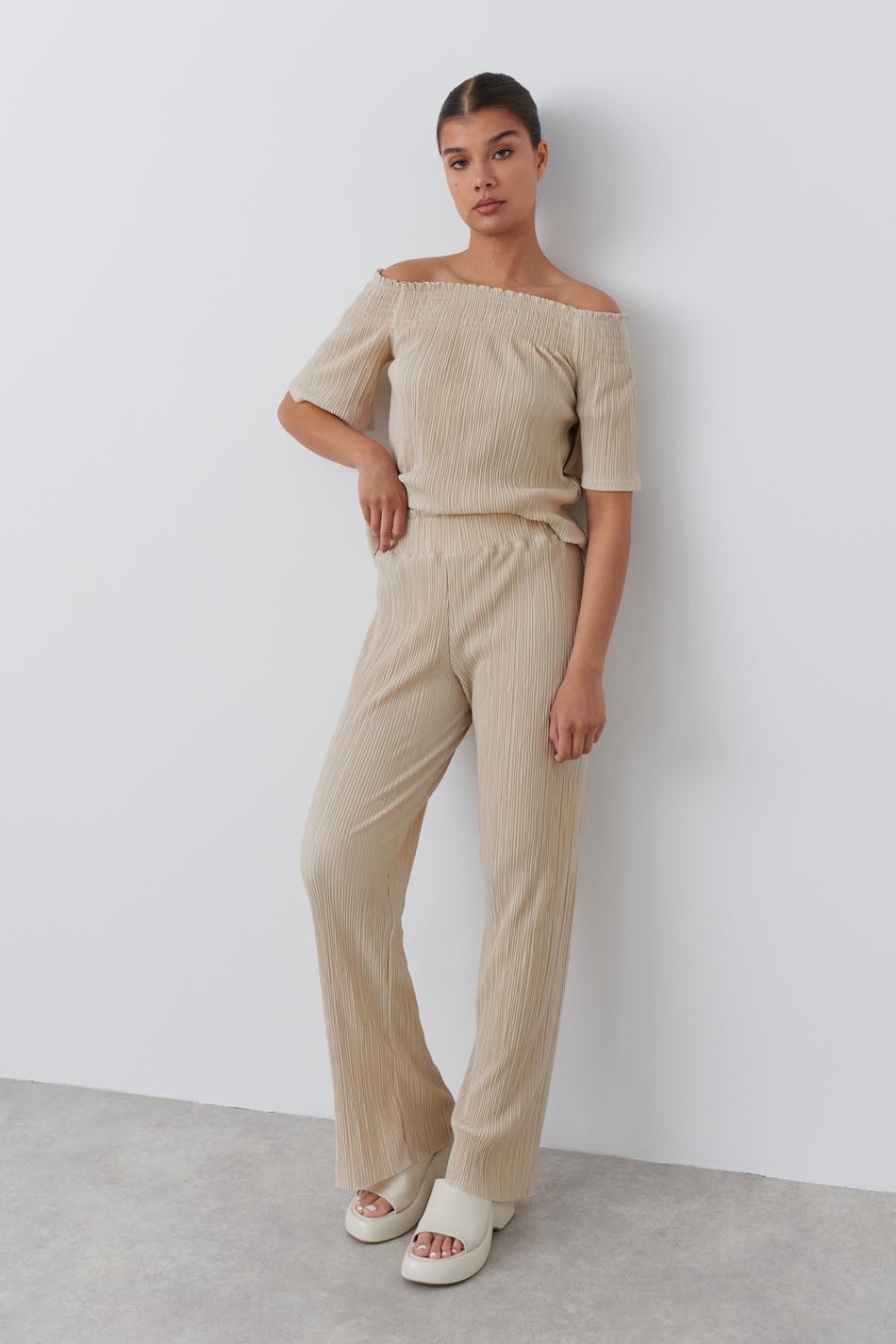 Plisse trousers