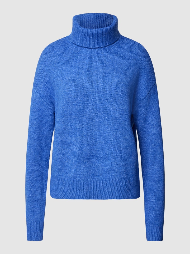 Rollkragenpullover mit überschnittenen Schultern in royalblau