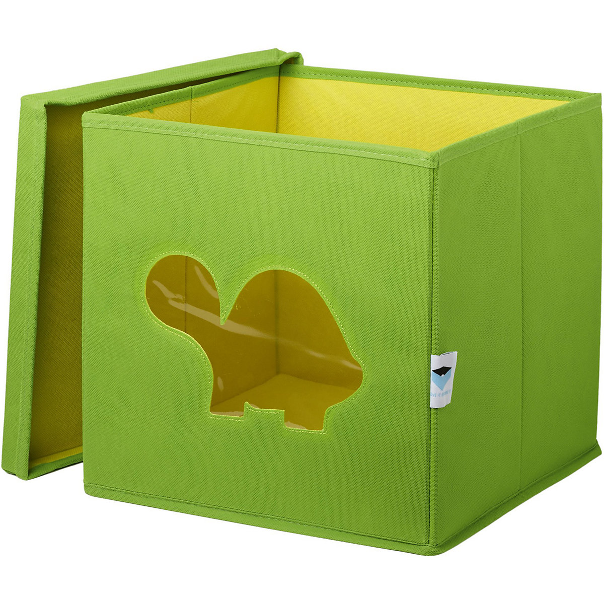 Aufbewahrungsbox Schildkröte grün, mit Sichtfenster, 30 x 30 x 30 cm