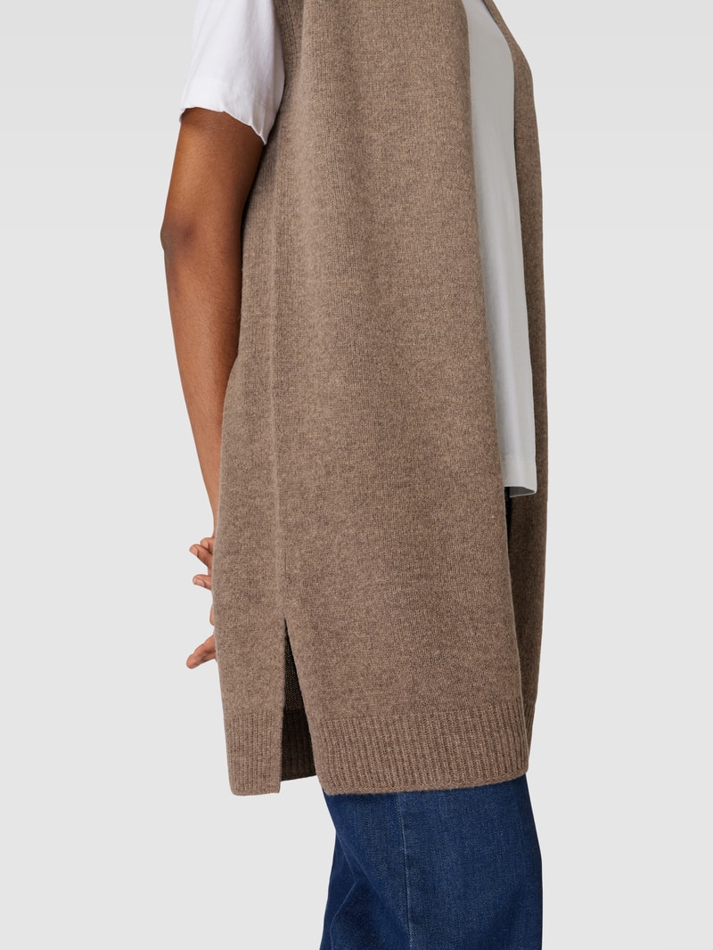 Strickjacke mit offener Front in haselnuss braun