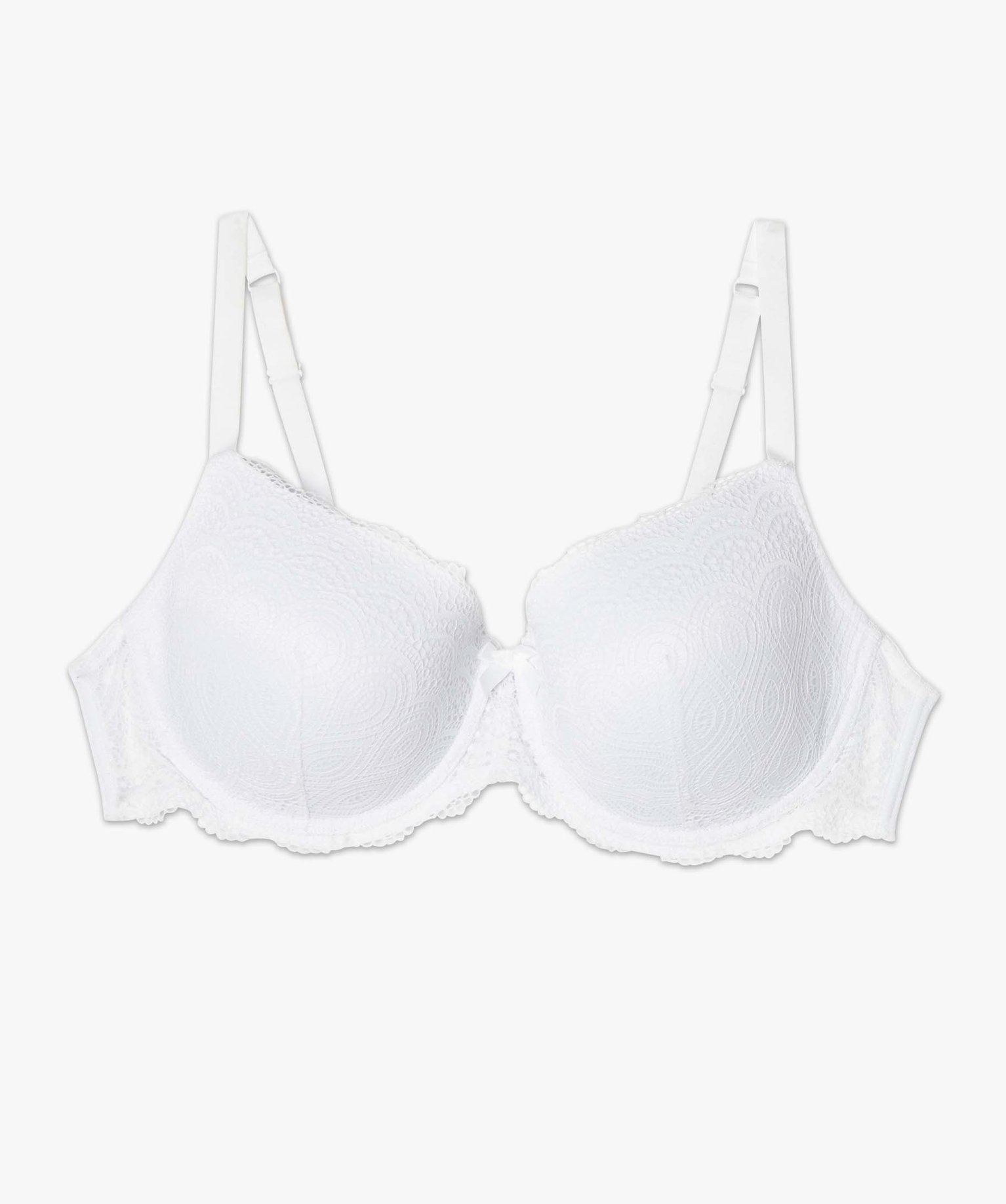 Soutien-gorge grande taille à armatures et coques fines blanc | GEMO