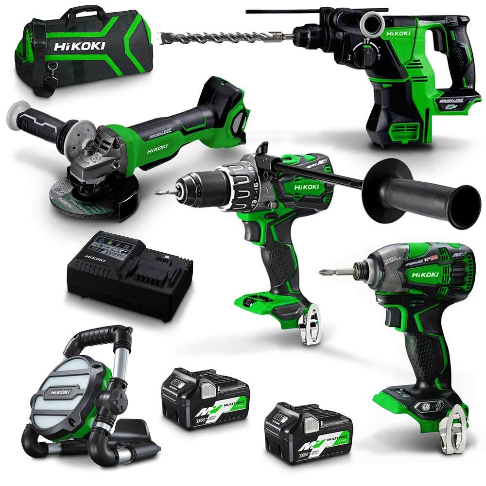 HiKOKI 18V/36V MultiVolt Brushless Battery Pack 5 peças 2 x 2,5 Ah/5,0 Ah KC36D5A(HRZ)
