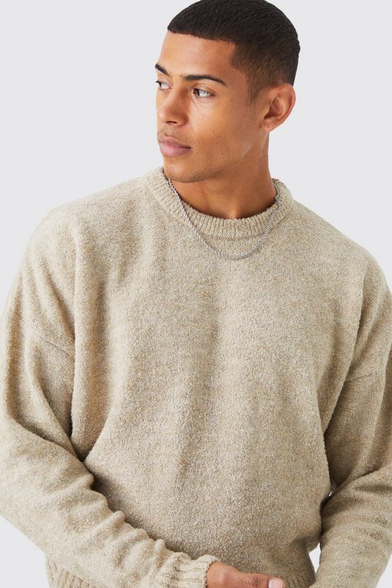 Kastiger Bouclee-Pullover