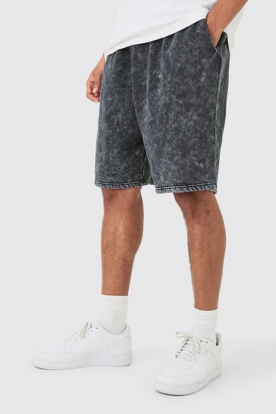 Jersey-Jorts mit Acid-Waschung
