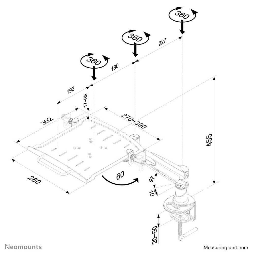 Neomounts by Newstar Notebook-Tischhalterung Laptop-Ständer
