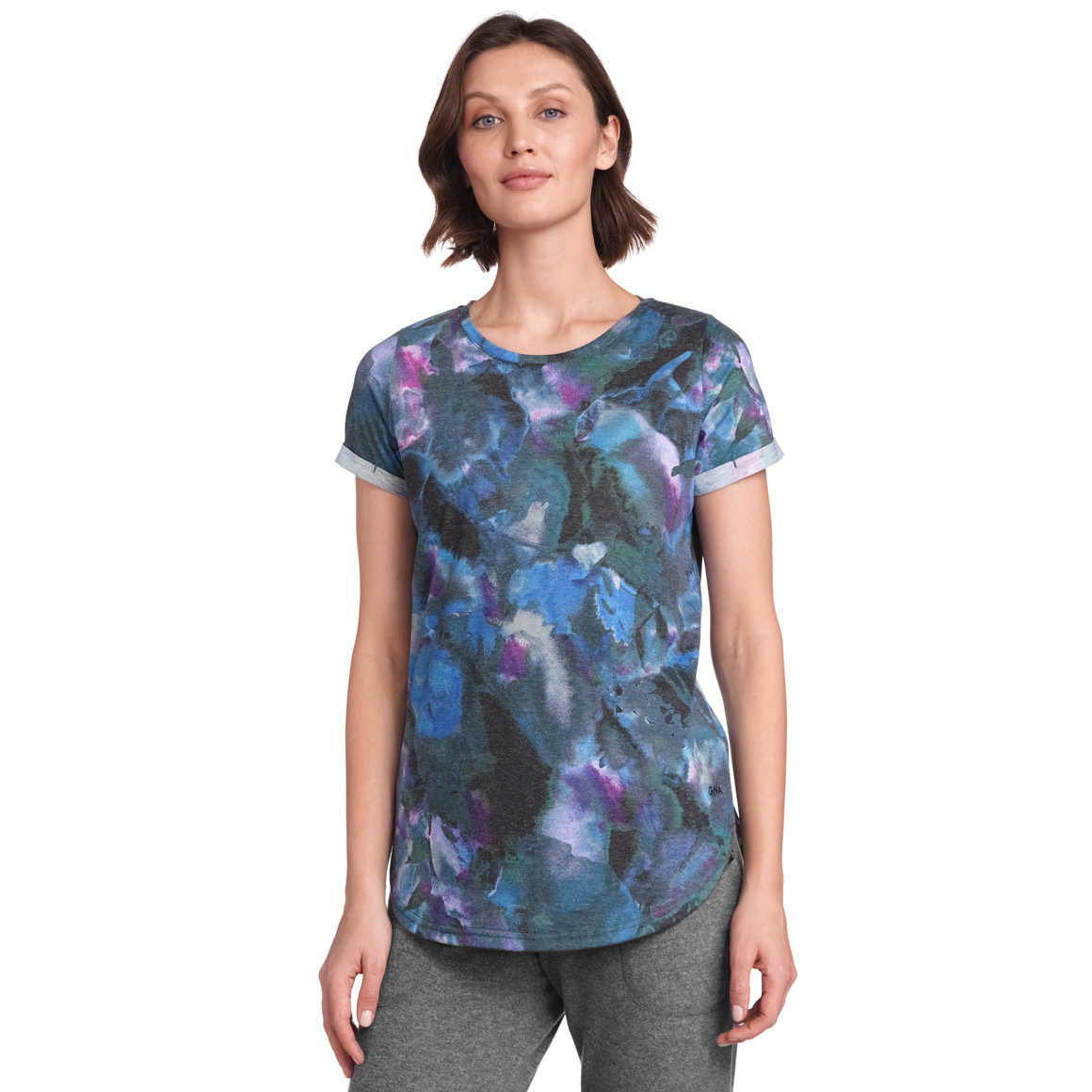 Damen Yoga-T-Shirt mit Rundhals