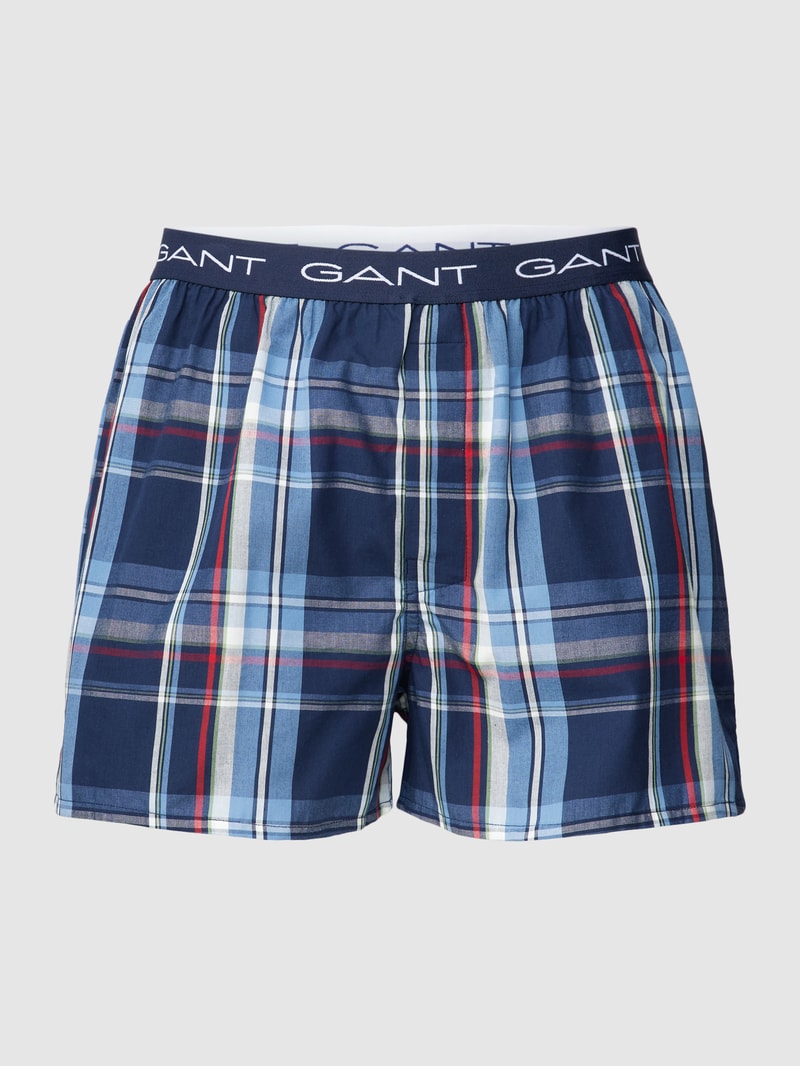 Boxershorts mit Label-Details im 2er-Pack in blau