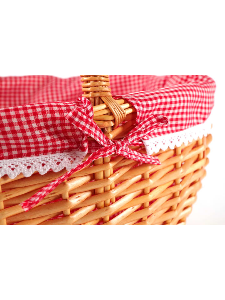 kobolo Einkaufskorb CHECK RED SHOP in Braun günstig kaufen onesize