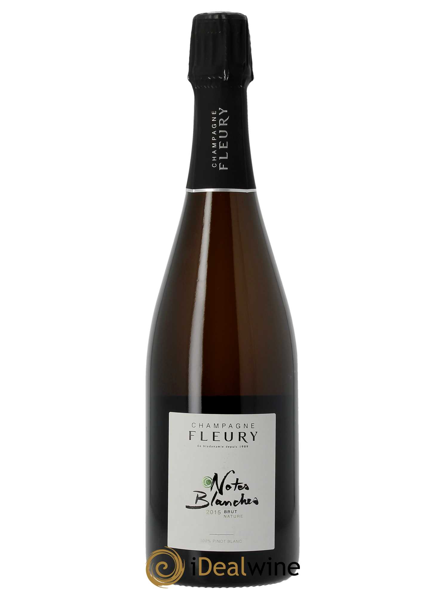 Notes Blanches Brut Nature Fleury  2015 - Lot de 1 Bouteille