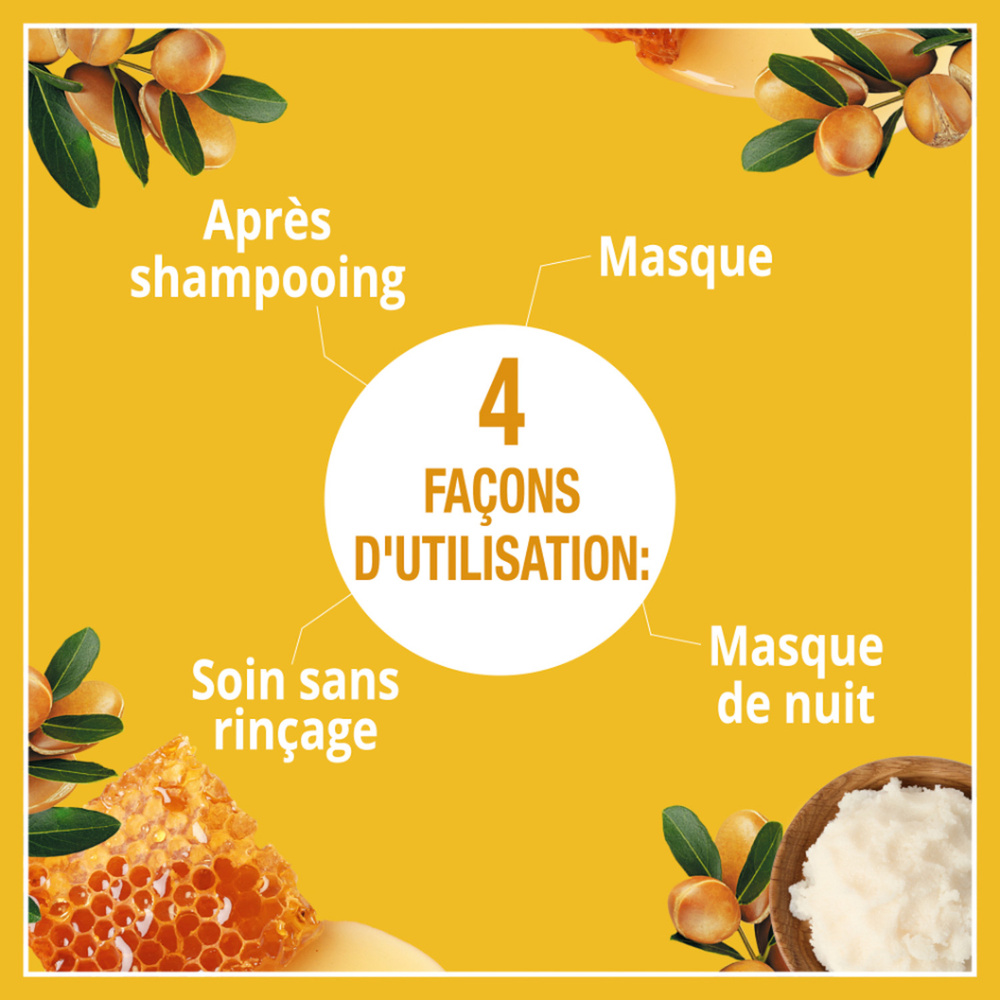 le petit marseillais Masque Nutrition pour Cheveux Secs et Abîmés, Miel de Provence & Karité Bio Masque