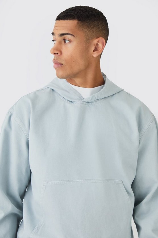 Kastiger Denim-Hoodie