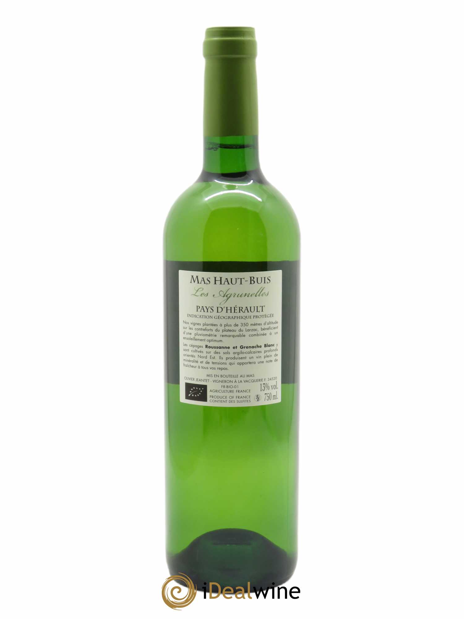 IGP Pays d'Hérault (Vin de Pays de l'Hérault) Les Agrunelles Domaine Mas Haut Buis  2020 - Lot de 1 Bouteille