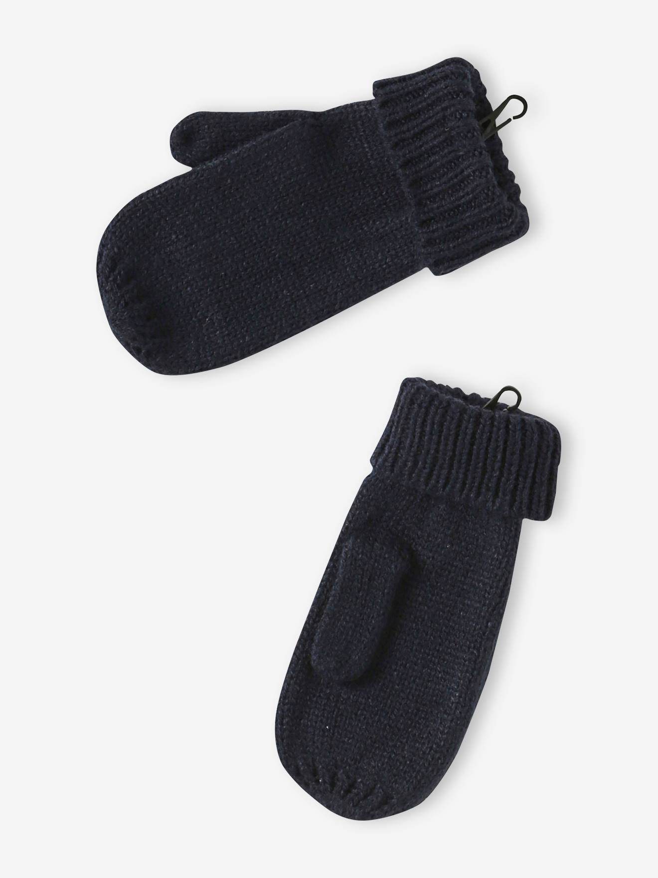 Vertbaudet Jungen Weihnachts-Geschenkset: Mütze, Handschuhe & Rundschal - marine