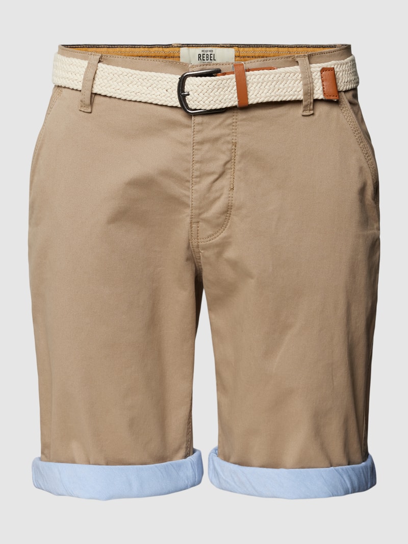 Chinoshorts inklusive Gürtel Modell 'MAGNUS' in beige