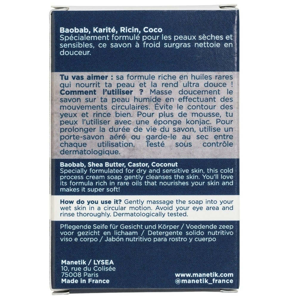 manetik Savon nourrissant Corps, visage & barbe Savon nourrissant Corps, visage & barbe