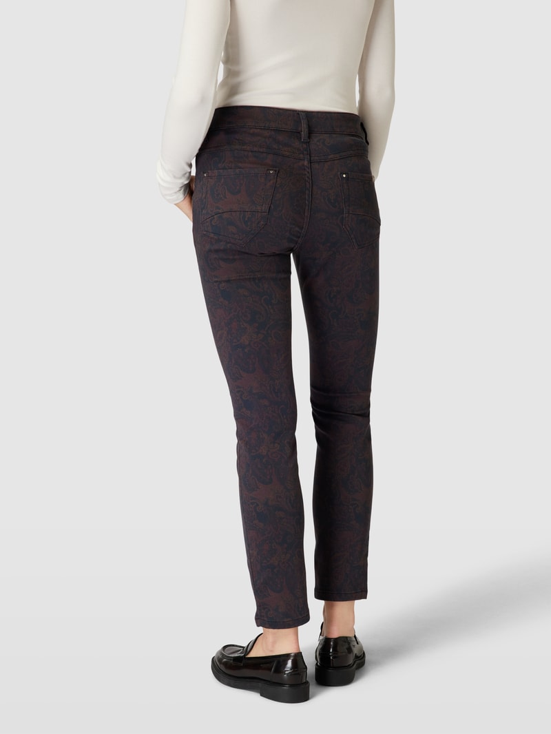 Jeans im 5-Pocket-Design Modell 'TWIGGY' in dunkelbraun