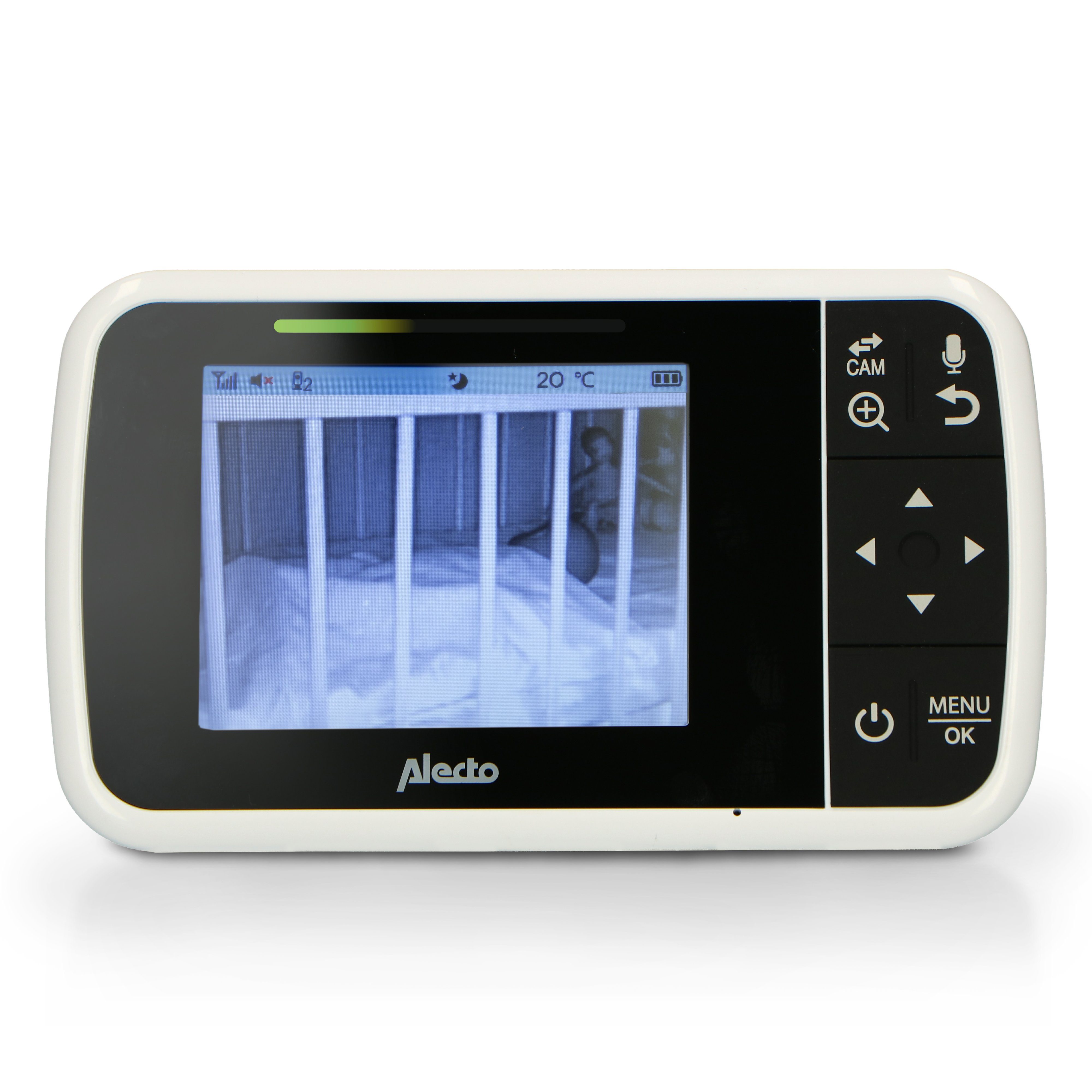 Alecto Baby Video-Babyphone DVM-135, Elternteil, Babyteil, Energiespar-Modus und VOX-Funktion, erweiterbar auf 4 Kameras