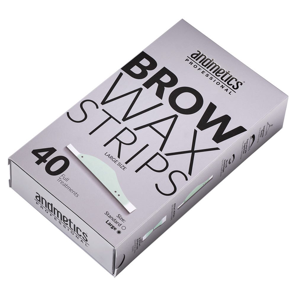 andmetics Brow Wax Strips Large 40 Stück
