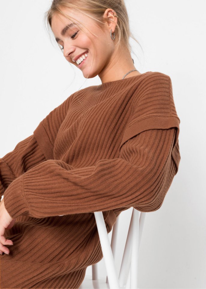 Strickkleid mit Bindeband