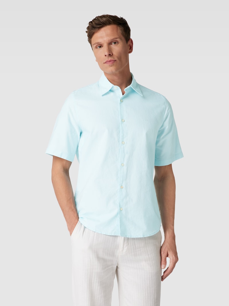 Regular Fit Freizeithemd mit Label-Stitching Modell 'Rash' in mint