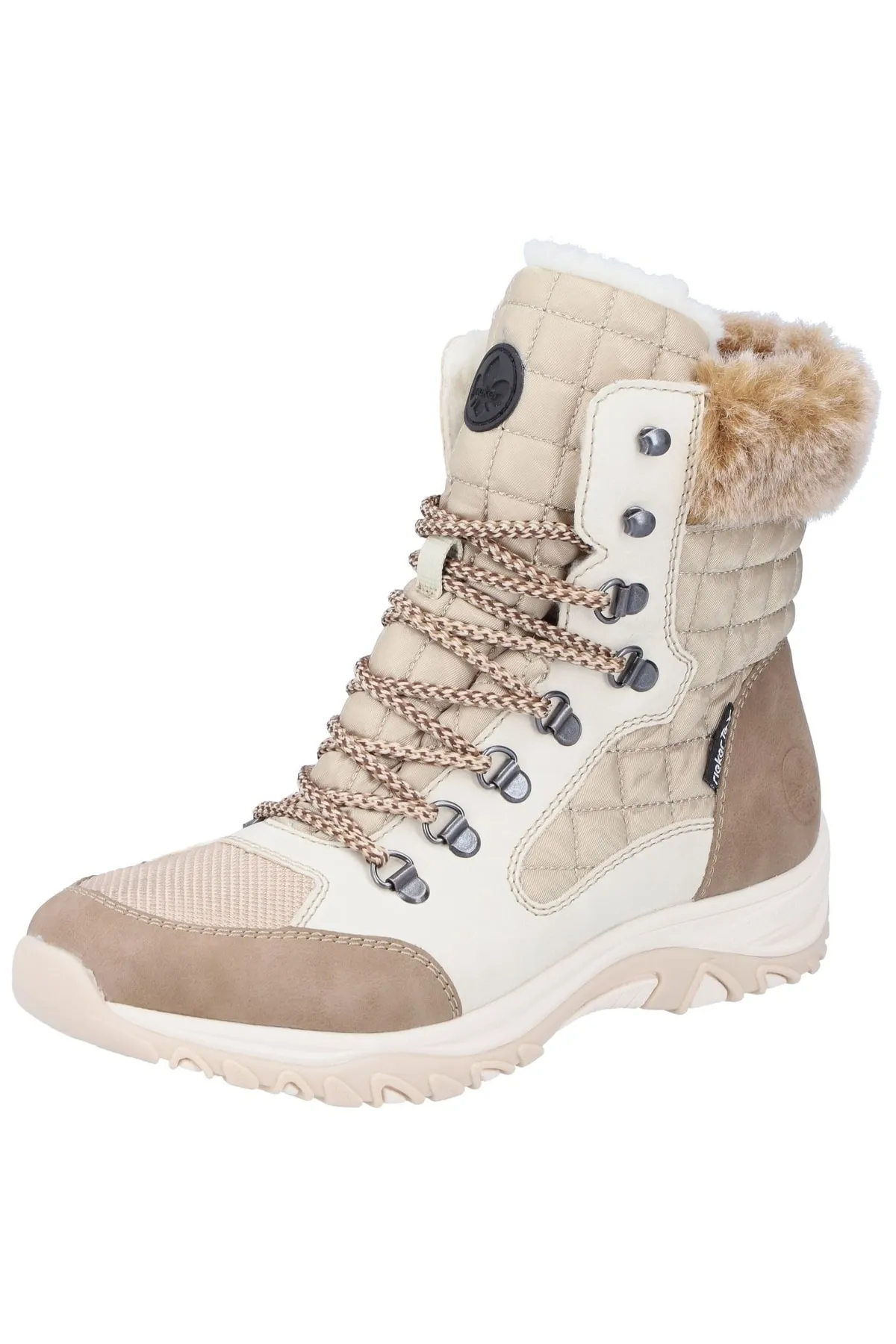 Rieker  Stiefelette - Beige - Flacher Absatz