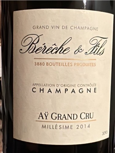 Bérêche & FilsChampagne Grand Cru 'Aÿ' 2015