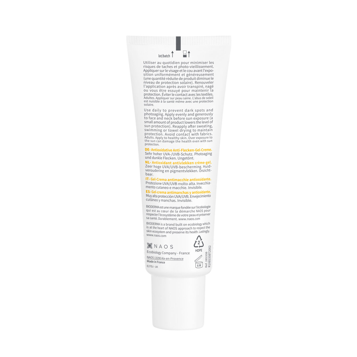 Bioderma Photoderm Spot-Age Gel-Crème Anti-Taches, Antioxydant, Invisible SPF50+ 40 ml