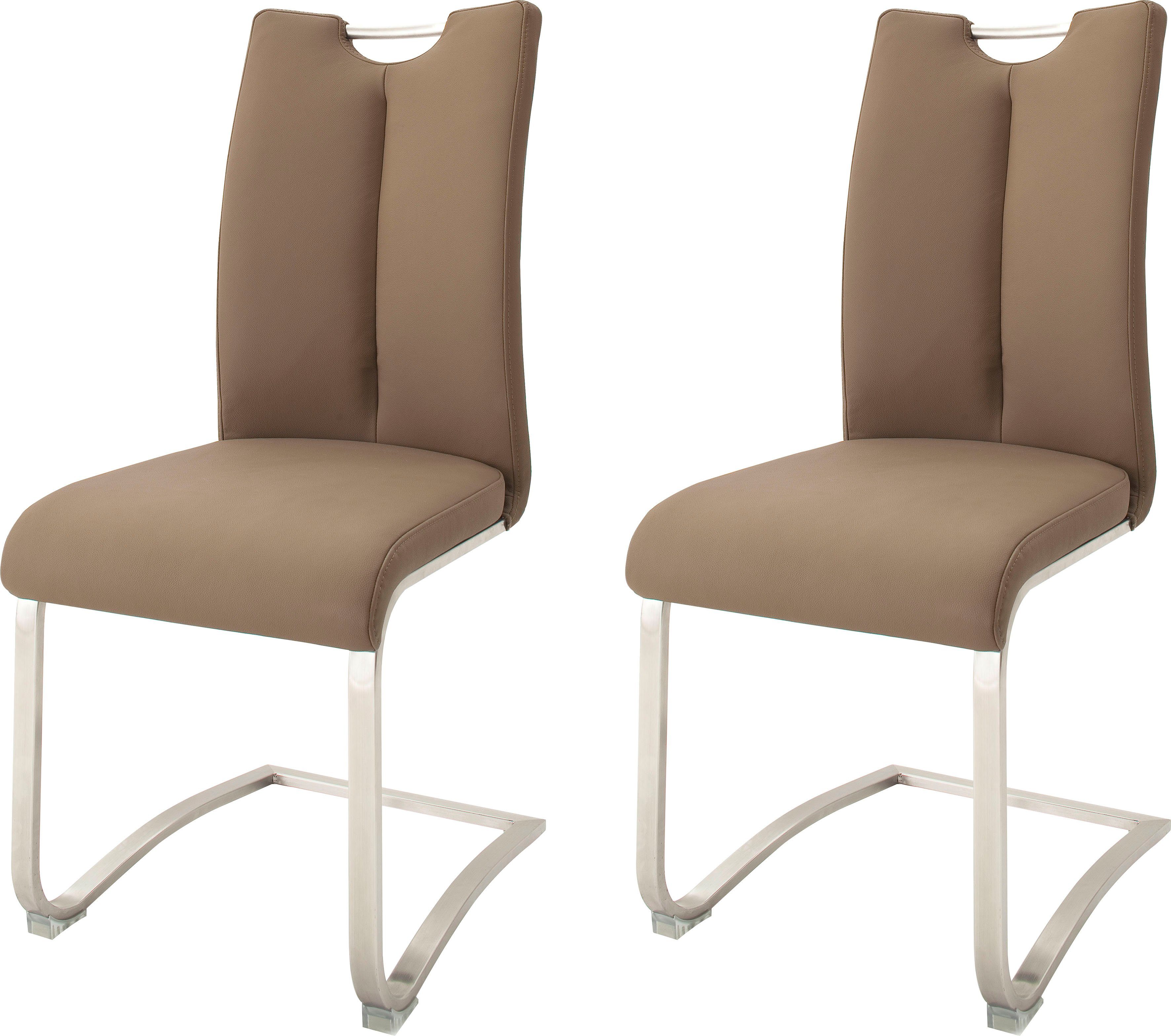 MCA furniture Freischwinger Artos (Set, 2 St), Stuhl mit Echtlederbezug, bis 140 Kg belastbar