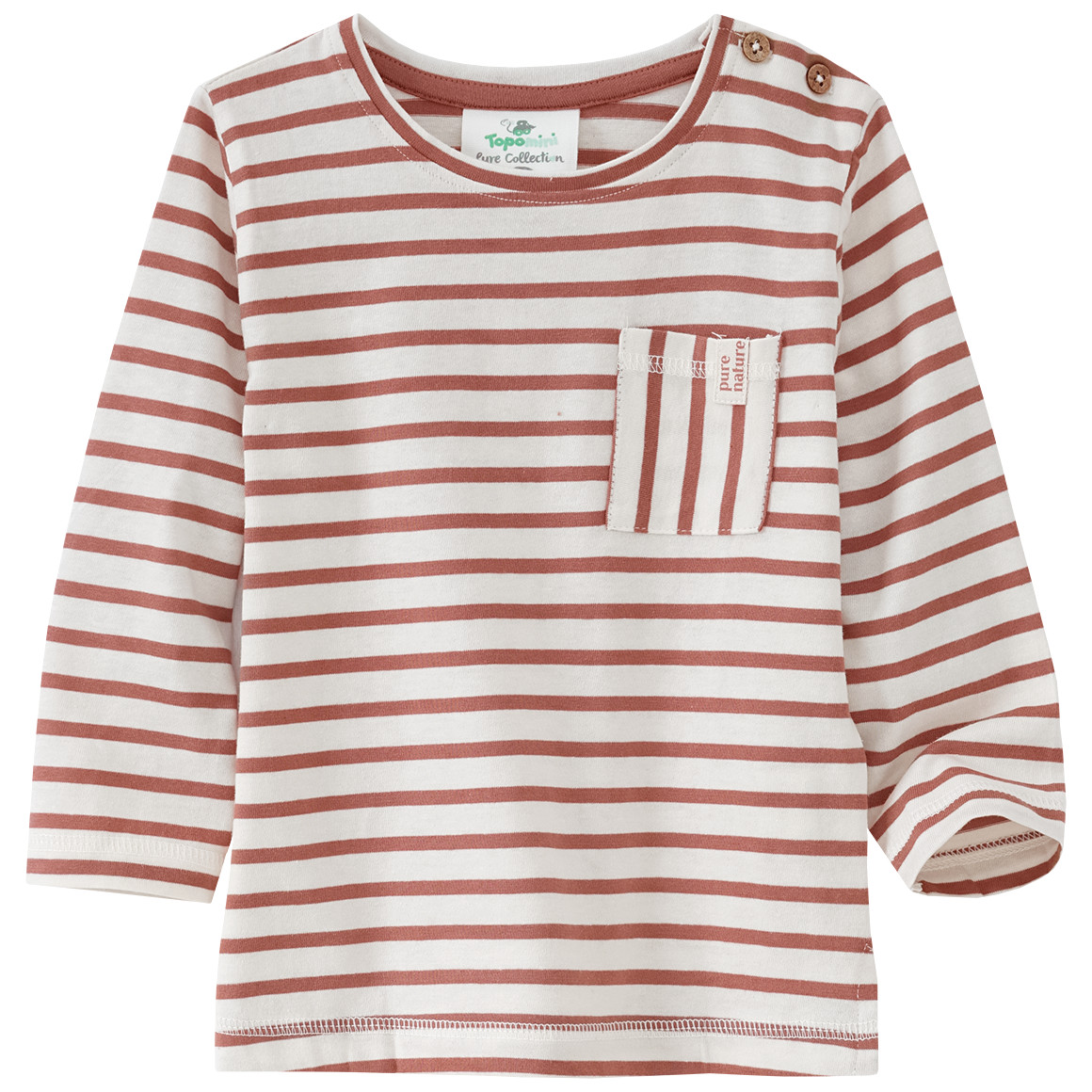 2 Baby Langarmshirts mit Brusttasche