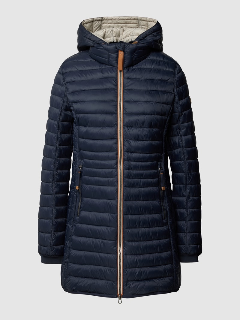 Steppjacke mit Label-Detail in marineblau