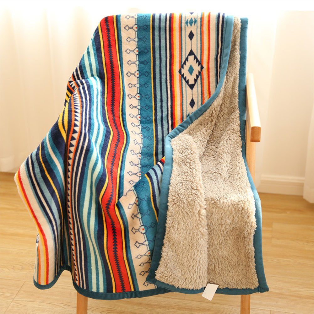 Wolldecke Coral-Fleece-Überwurf, flauschig, weich, Couch-Decke, warme, zggzerg