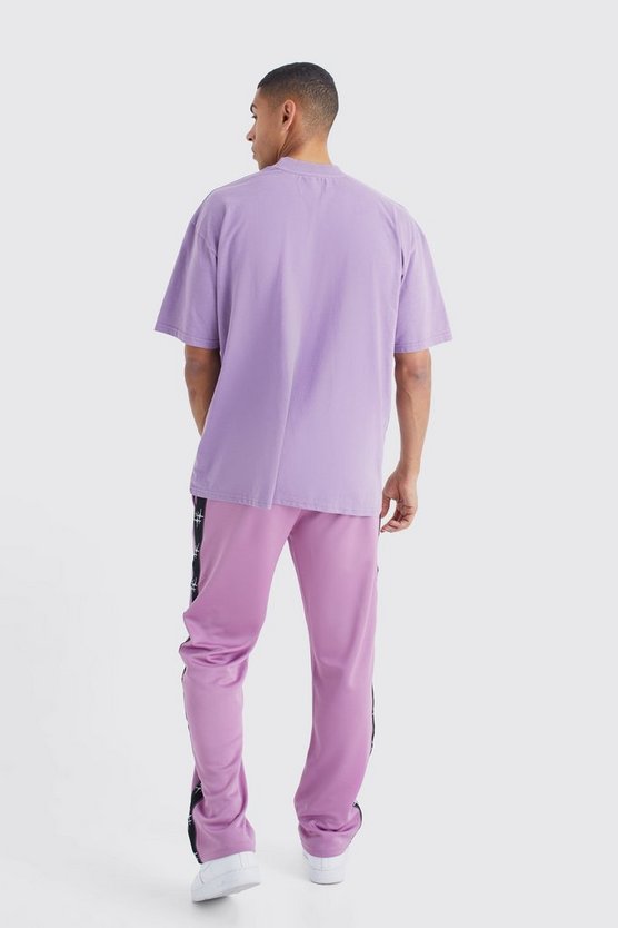 Oversize Trikot-Jogginghose mit Seitenstreifen
