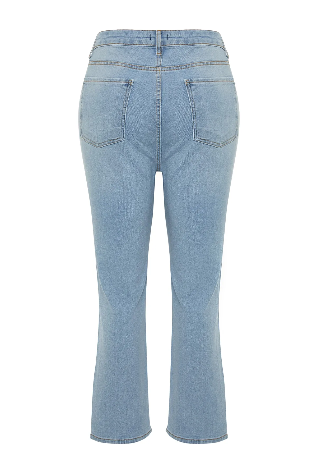 Trendyol Curve  Hellblaue Skinny Jeans mit zerrissenem Detail und hoher Taille TBBSS22JE0187