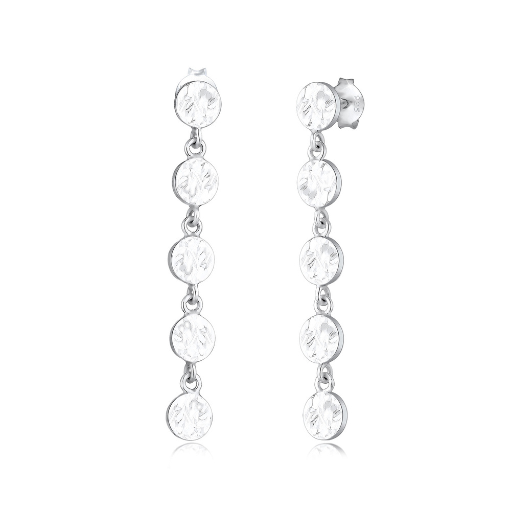 Elli Elli Boucles d'Oreilles Plaquettaires Antique Boucles d'oreilles Femme - (925/100 Boucles d'oreilles