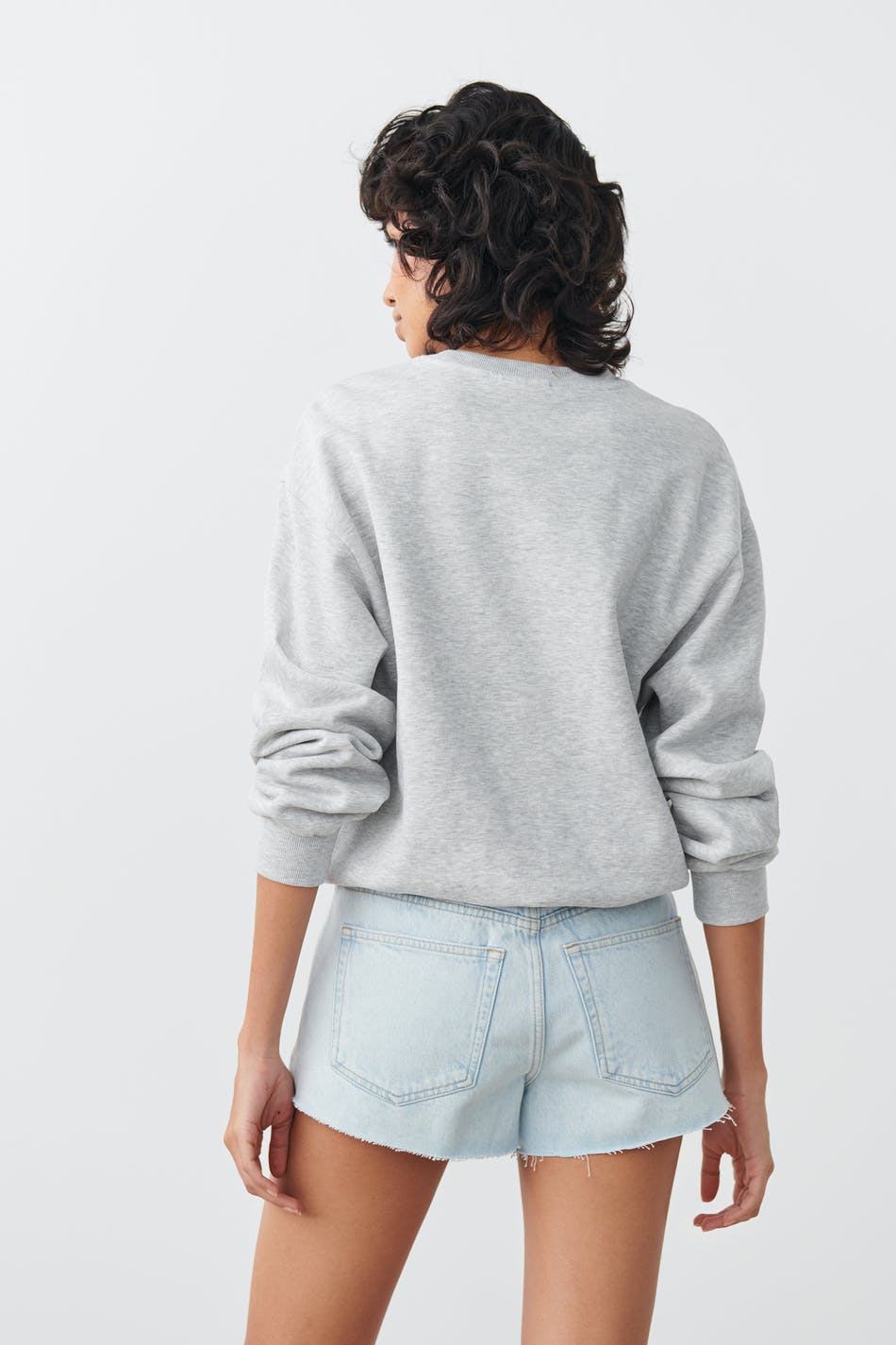 Sparkle denim shorts