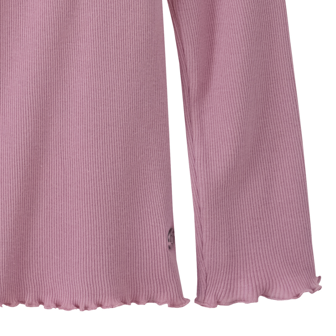 Mädchen Langarmshirt mit Rippstruktur