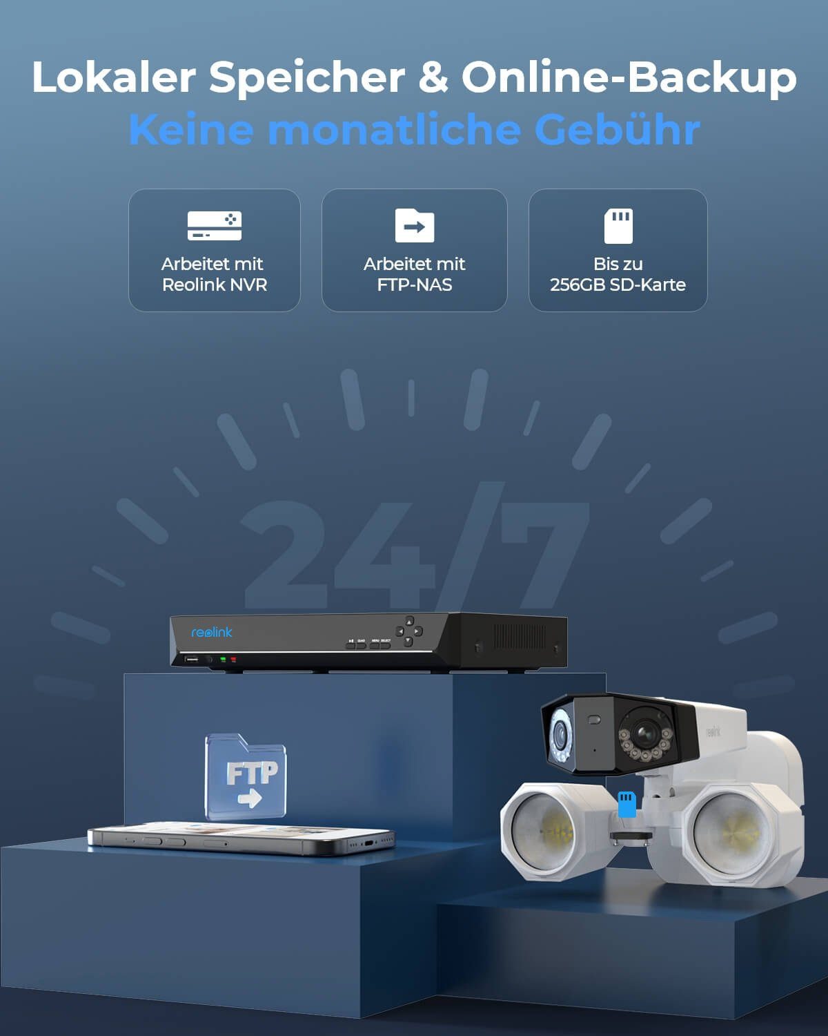 Reolink 8MP UHD Duo-Serie Floodlight PoE Überwachungskamera (Außenbereich, Dual-Objektiv, 180° Panorama-Weitwinkel, Stromversorgung über Ethernet)