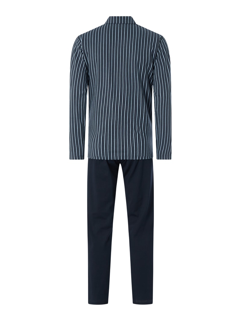 Comfort Fit Pyjama aus Baumwolle in dunkelblau