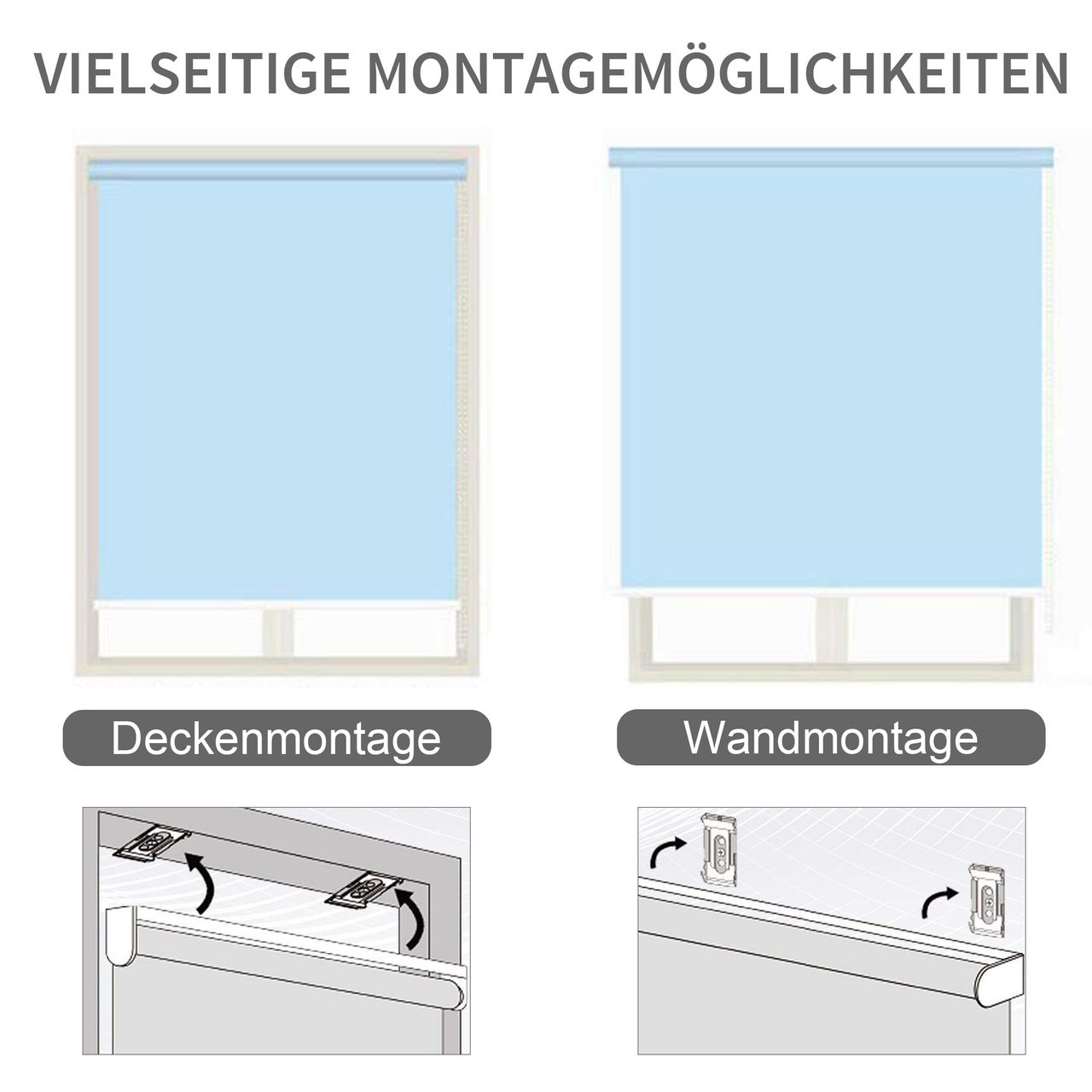 Outsunny Senkrechtmarkise Balkonmarkise Seitenrollo Sichtschutz mit Handkurbel Cremeweiß 100 x 140 cm