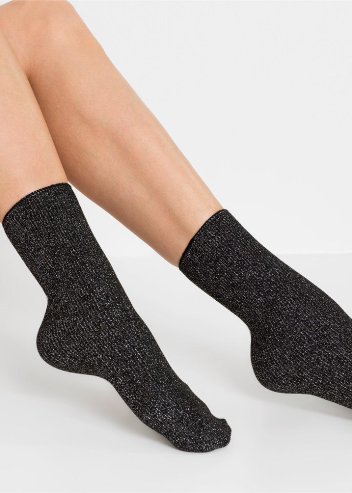 Thermo Socken Glitzergarn (4er Pack)