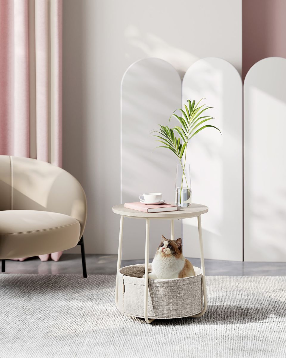 Beistelltisch Vasagle Beige inkl. Korb