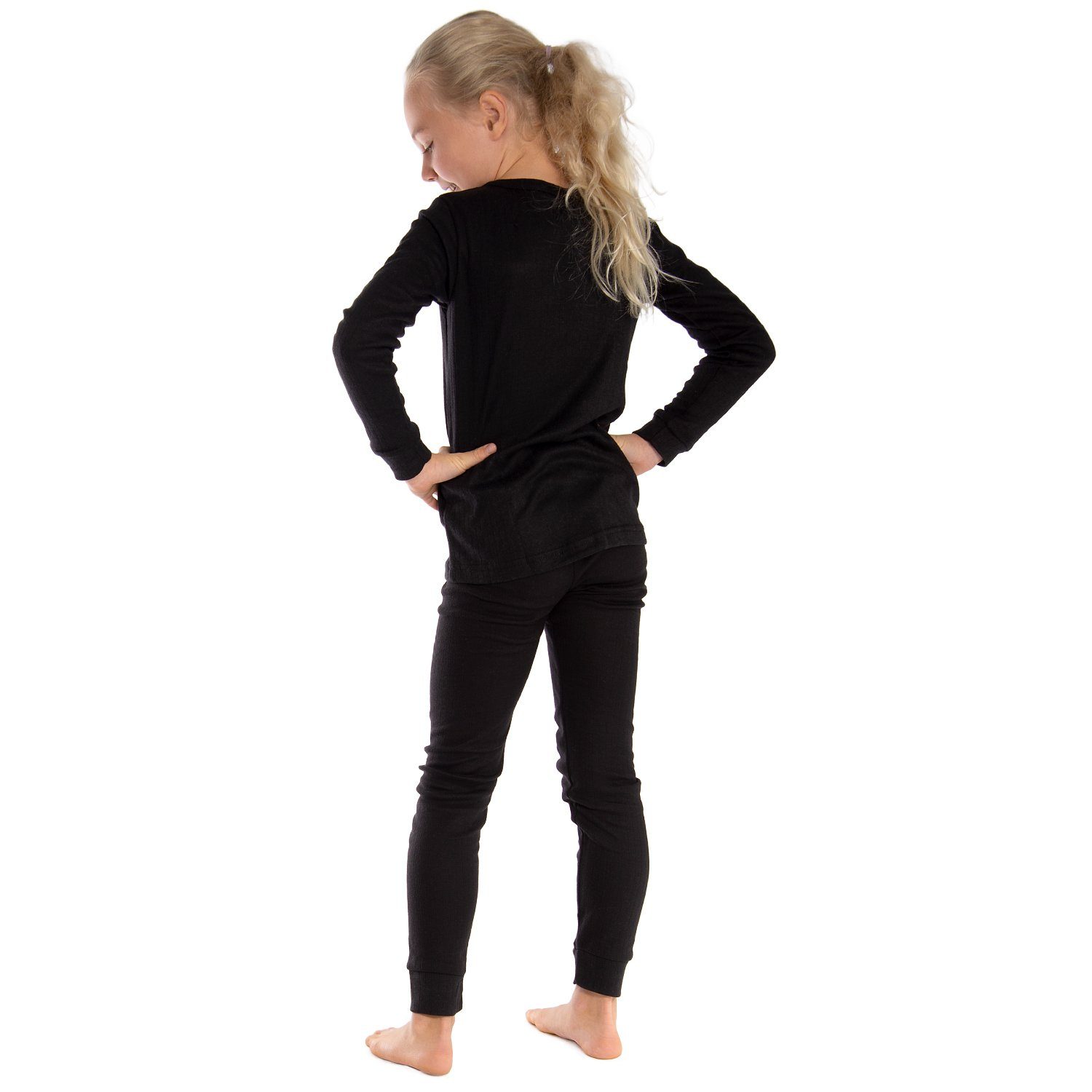 Black Snake Thermounterhemd cuddle Set mit Kinder Thermounterhosen