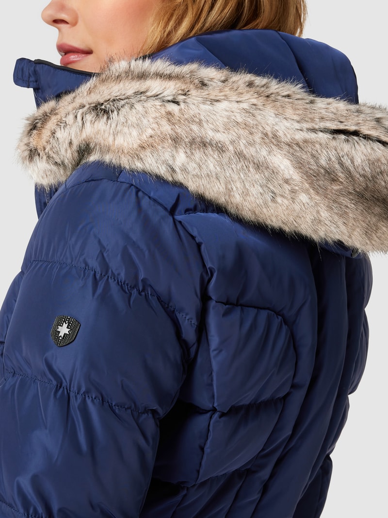 Steppjacke mit Kunstpelzkragen Modell 'ASTORIA' in royalblau