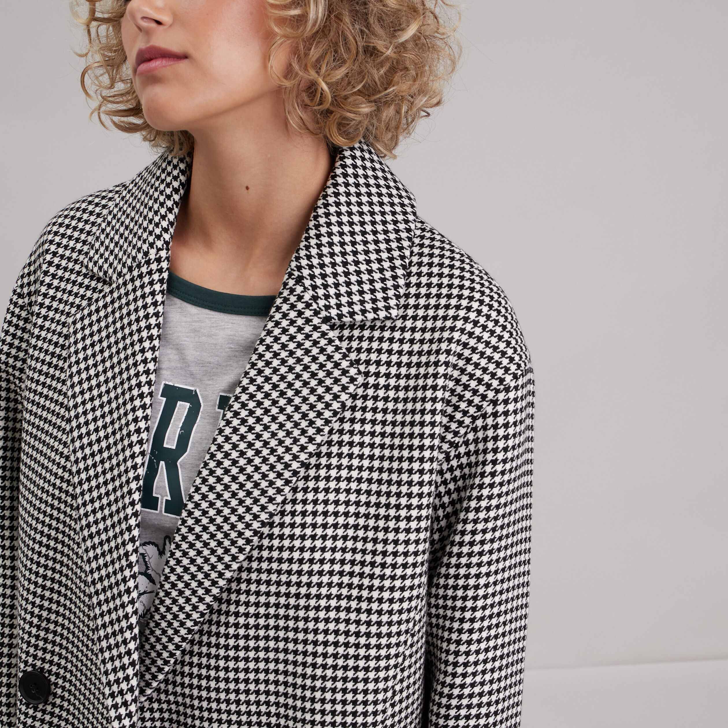 Manteau droit boutonné blanc femme | Cache Cache
