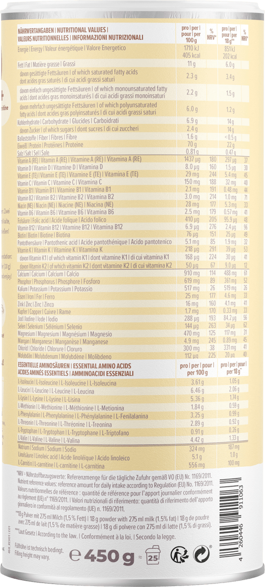 Shake Vanille, 450 g